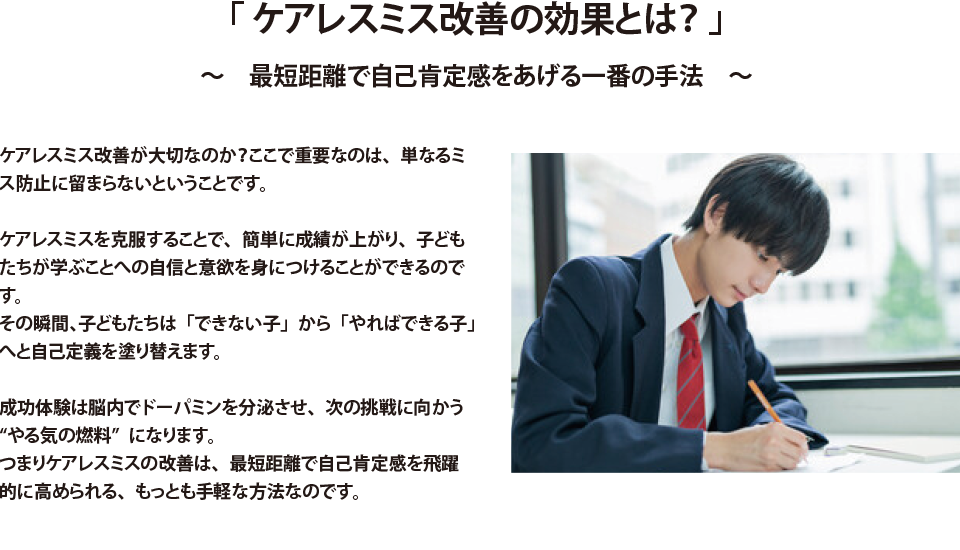 ケアレスミス改善の重要性