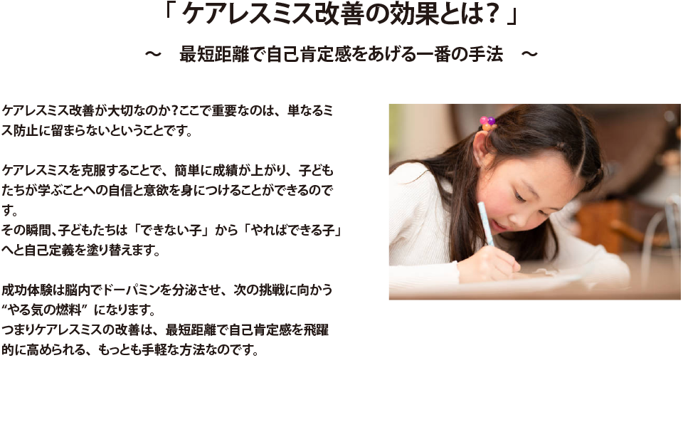 ケアレスミス改善の重要性
