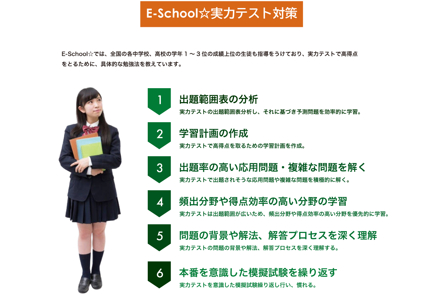 E-School☆の実力テスト対策